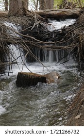 Waterfall At Howell Island In Chesterfield Missouri  