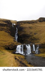 Waterfall In Iceland No People