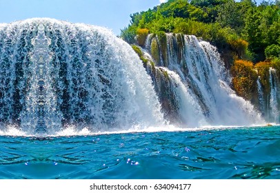 Waterfall Iguazu Beautiful Landscape Panorama