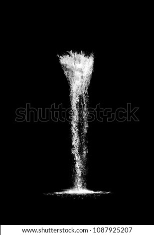 waterfall isolated on the black background