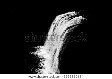 waterfall isolated on the black background