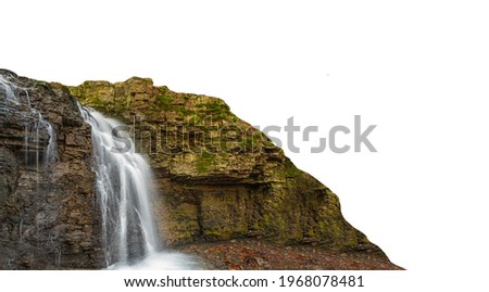 Waterfall isolated on white background