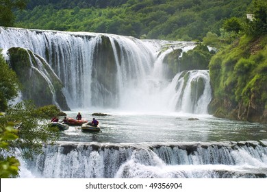 Waterfall Kostelski Buk On Una River