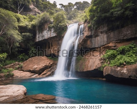 Waterfall in the middle of the forest