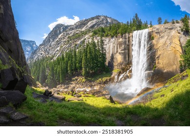 waterfall at the mist trail in yosemite national park in california - Powered by Shutterstock