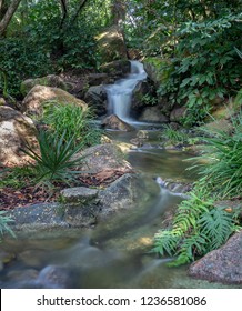 Waterfall At Morikami Museum And Japanese Gardens