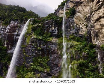 Waterfall from mountains with natural beauty - Shutterstock ID 1590071563