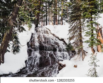 A Waterfall In Mt Hood Meadows 2