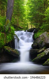 Waterfall in the national park Sumava-Czech Republic  - Shutterstock ID 196486223