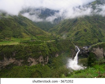 Waterfall Near Banos, Ecuador