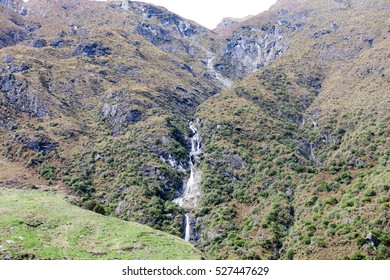 Waterfall Near Treble Cone Ski Resort.