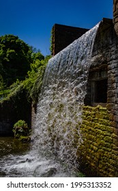 The waterfall at newstead abbey in Nottinghamshire