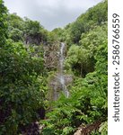 The Waterfall at Oheo Gulc (also called Seven Sacred Pools), Haleakala National Park, island of Maui, Hawaii, USA