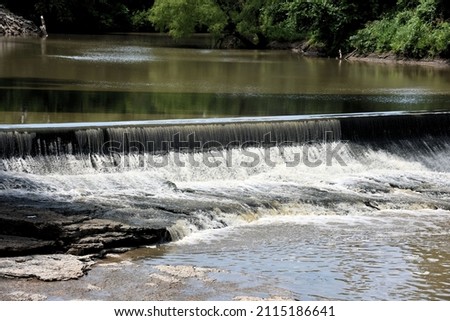 Waterfall on Caney River at Bartlesville Oklahoma OK