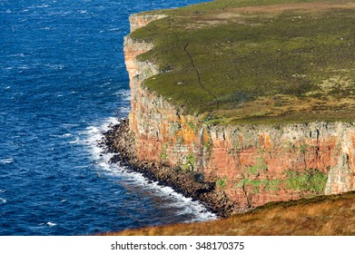 Waterfall On Cliff Walk To The Old Man Of Hoy, Orkney, Scotland