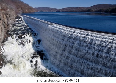 Waterfall On Croton River, Winter