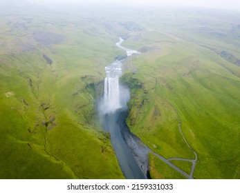 Skógafoss Waterfall On Iceland's South Coast