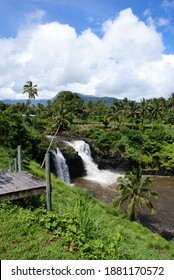 A Waterfall On The Island Of Samoa