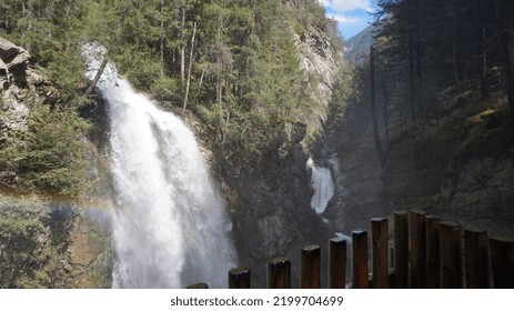 Waterfall On Riva Campo Tures In Italy