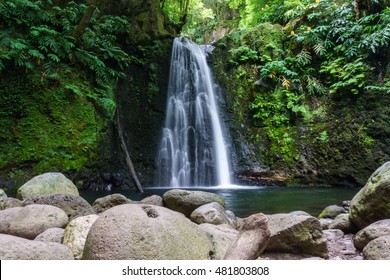 Waterfall On Sao Miguel Island