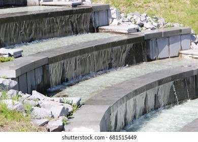 Waterfall on the steps