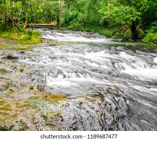 Waterfall in Pang Sida National Park, Thailand. Pang Sida National Park is a national park in the Sankamphaeng Range in the eastern of Sakaeo province.
