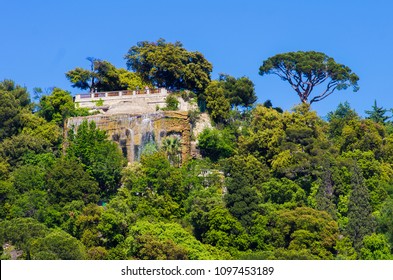 Waterfall In Parc De La Colline Du Château, Nice, France