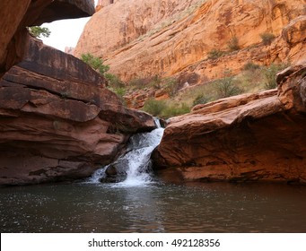 Waterfall And Pool On Mill Creek Near Moab