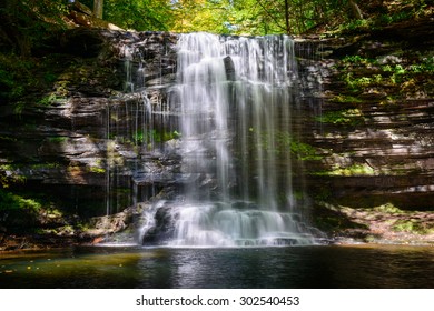 Waterfall At Ricketts Glen State Park