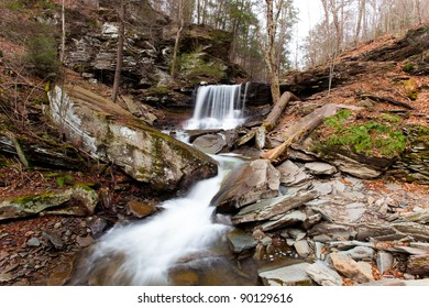 Waterfall In Ricketts Glen State Park