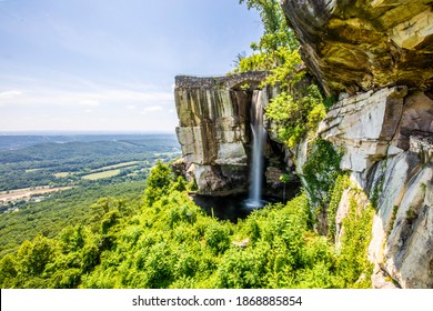 Waterfall At Rock City Gardens