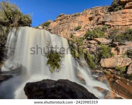 Waterfall in a rocky gorge