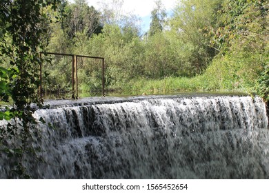 Waterfall At Rouken Glen Park 