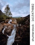 A waterfall in scotish Highlands