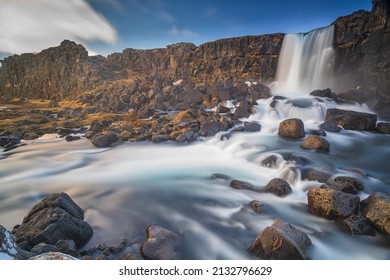 Öxarárfoss is a waterfall situated within Þingvellir National Park in South Iceland.