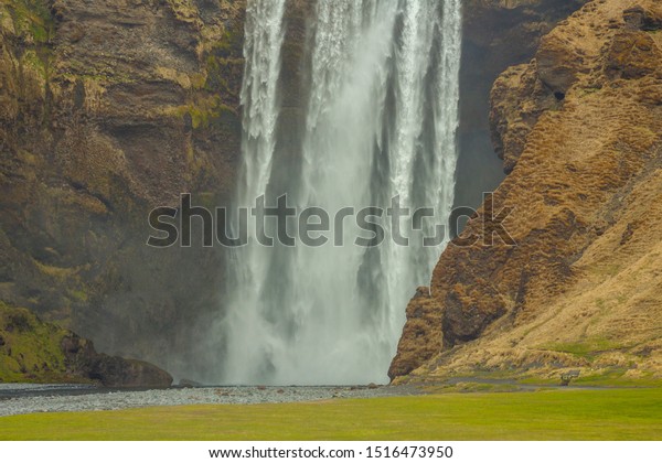 Waterfall Skogafoss Part Skoga River Taking Stock Photo Edit Now