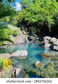 Waterfall Of The Slide In Guadeloupe 