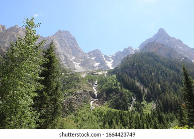 Waterfall From Snowmelt, Cascade Canyon