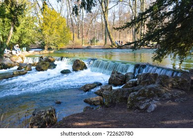waterfall in spring park