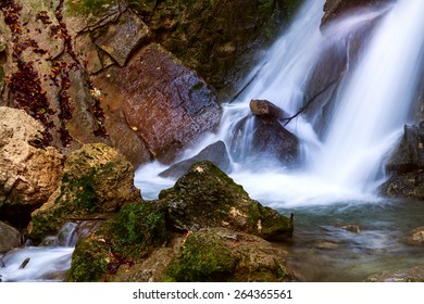 waterfall in  summer near Lillafured-Hungary