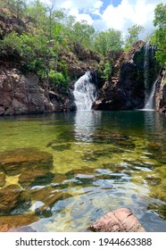 Waterfall And Swimming Hole In Litchfield National Park, Northern Territory, Australia