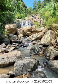 Waterfall In Talang Milang, Lebak Budi Village, West Merapi District, Lahat Regency, South Sumatera Province