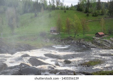 Waterfall In Telemark, Norway, Close To A Cobalt Mine