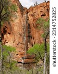 Waterfall at the Temple of Sinawava in Zion National Park