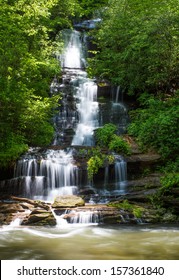 Waterfall Tom Branch Falls  In The Smoky Mountains National Park 