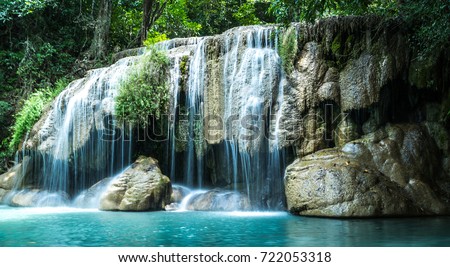 Waterfall in the tropical forest
