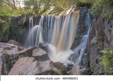 Waterfall at Tullydermot, in Co. Cavan, Ireland.