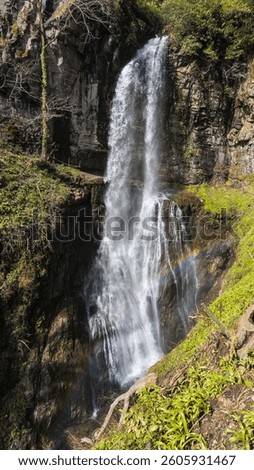 Waterfall two level 100m plus rainbow