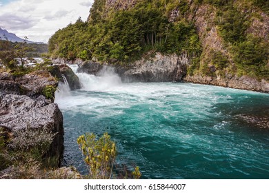 Waterfall In Vicente Perez Rosales National Park, Chile