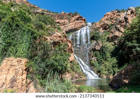 Waterfall at The Walter Sissulu Botanical Garden in Johannesburg, South Africa